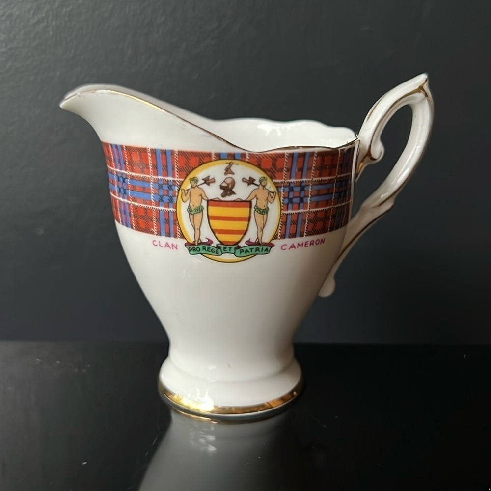 Clan Cameron Creamer Royal Standard  Bonnie Scotland Bone China Cameron Tartan